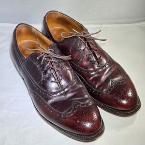 Alden 929 Burgundy Calfskin Wingtips Oxfords Leather‎ Shoes Mens US 10.5 AAA/A